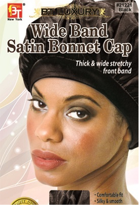 Wide Band Satin Bonnet Cap