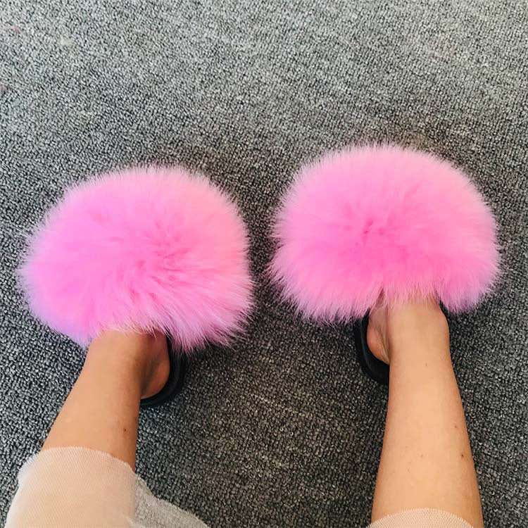 Fur Sandal Slippers For Cute and Fluffy Leisure Wear