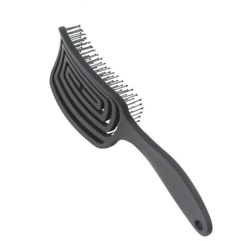 Hollow square eight-claw curved black comb