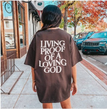 Living Proof Fashion Casual Letter Print Short-sleeve T-shirt