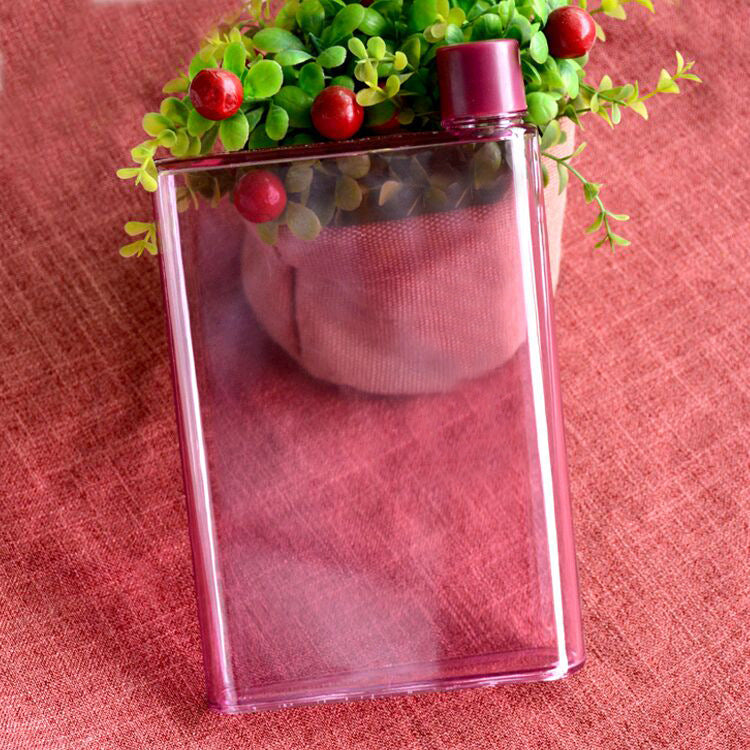 Creative Fall-resistant Square Flat Plastic Water Bottle