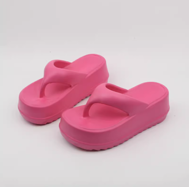 Thick Soled Flip-flops For Female Summer Wear Small High Heel Sandals