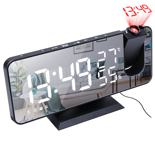 Multifunctional radio projection alarm clock