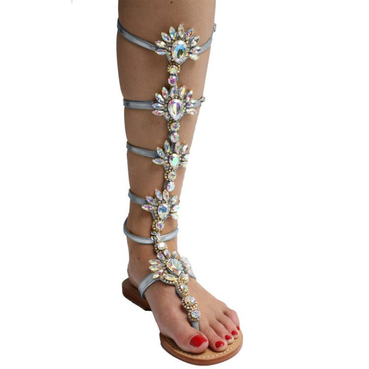 Lady’s Roman Gladiator Rhinestone Sandals