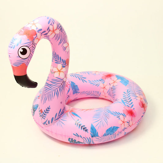 New Inflatable Printed Pink Inflatable Flamingo Swimming Ring or Adults and Children
