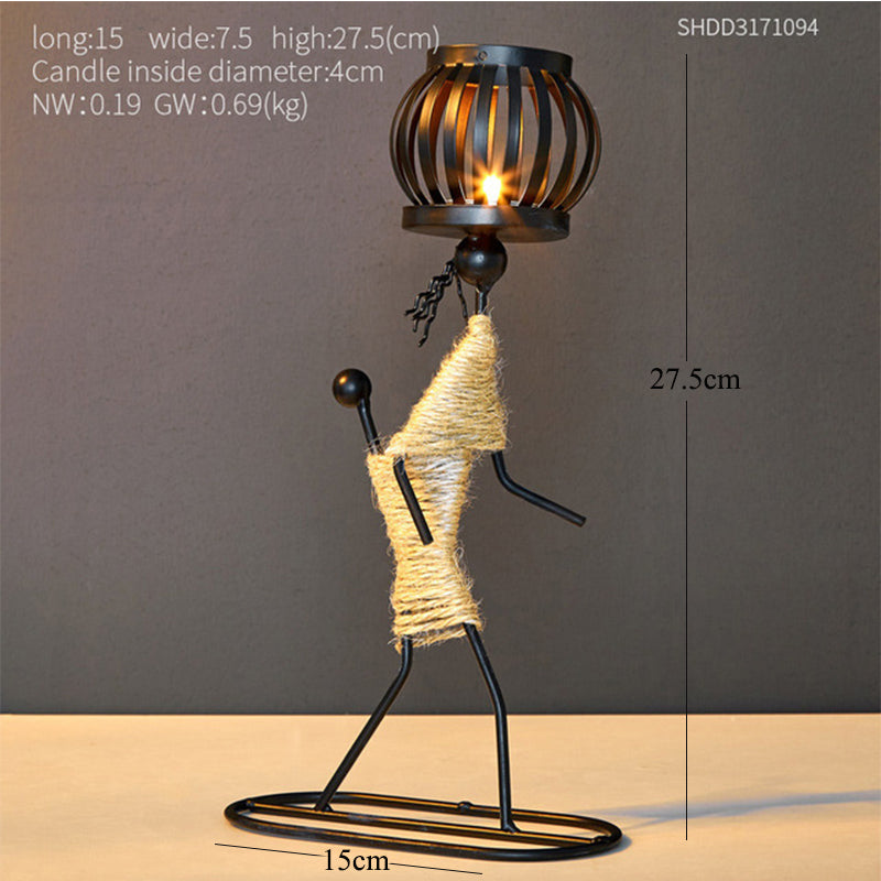 Creative Iron Candle Holder Home Decoration