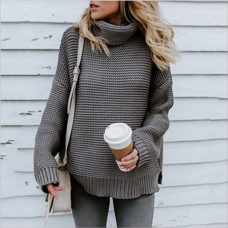Lady’s Thick High Neck Winter Sweater