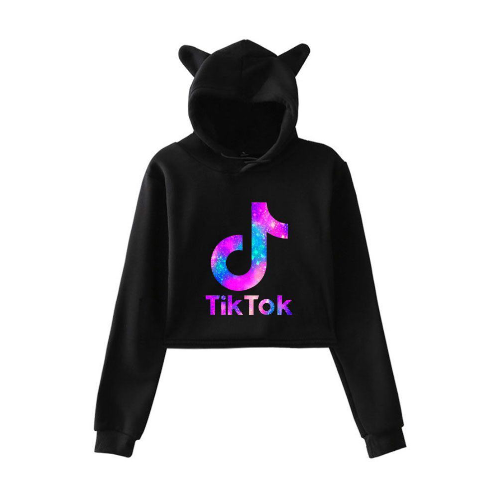 Lady’s Cat Ears TikTok Hooded Sweatshirt