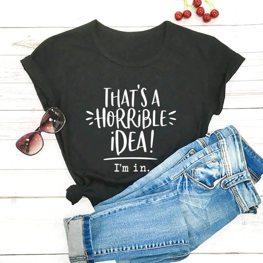 Lady’s Creative "I'm In" Short-sleeved T-Shirt