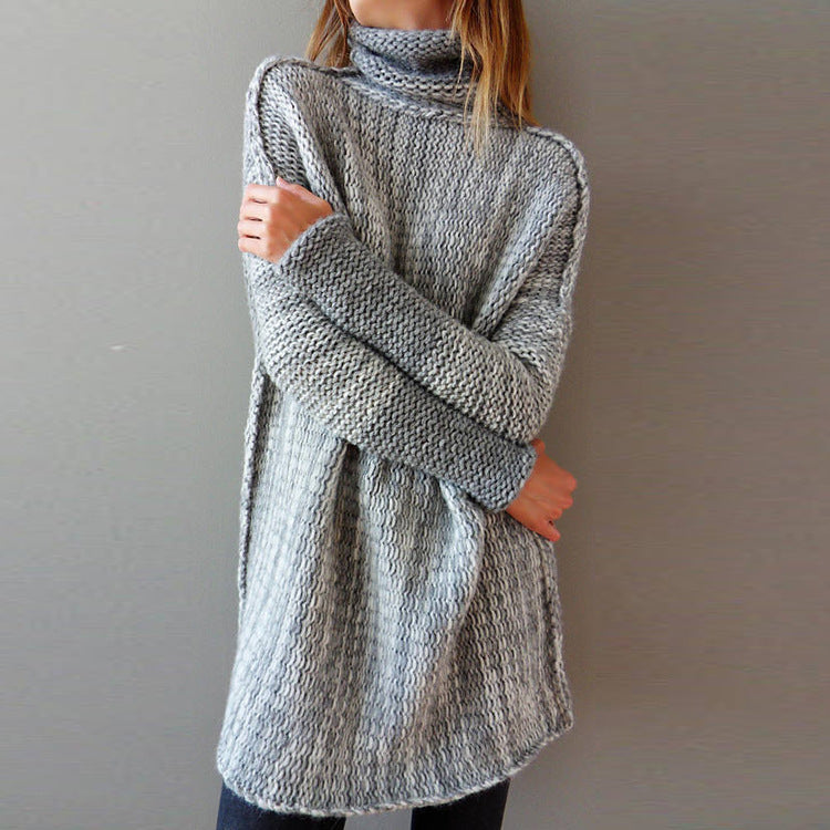 Women's Loose Turtleneck Knitted Sweater