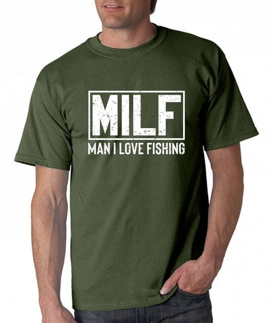 Mens MILF- Man I Love Fishing Short Sleeve T- Shirt