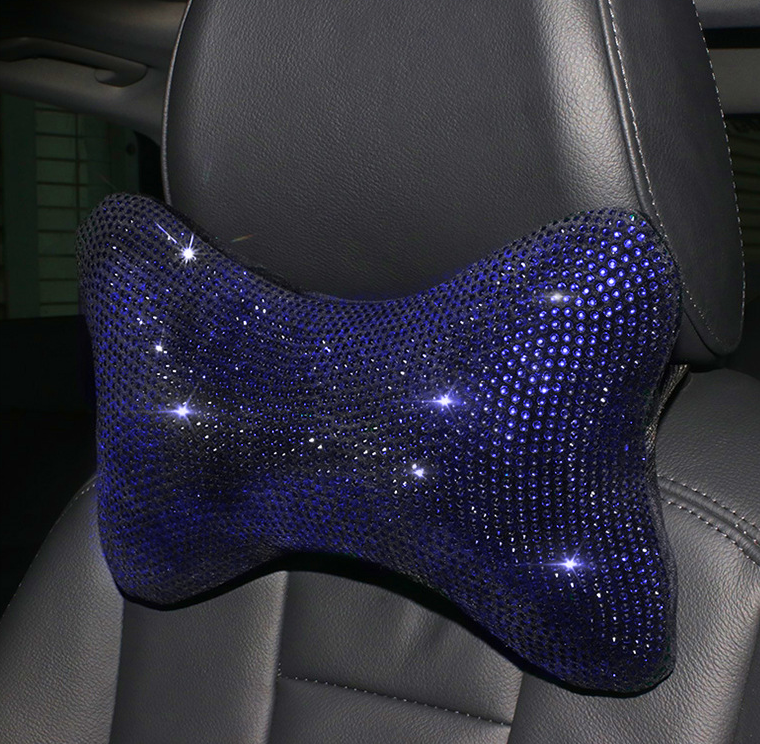 Bling Fashion Blue Diamond Car Gear Cover