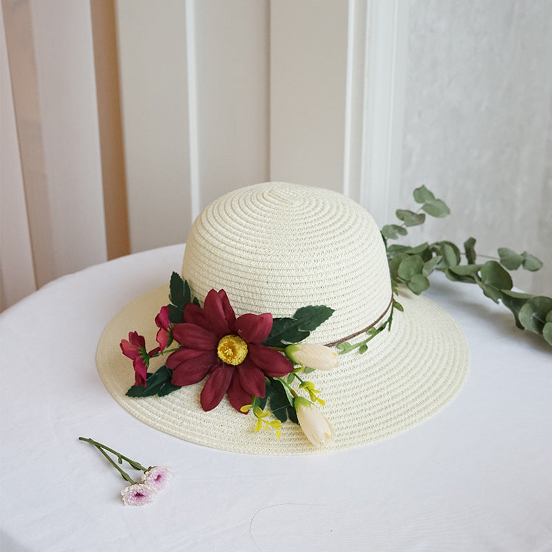 Sun Sunflower Fashion Big Brim Basin Straw Hat