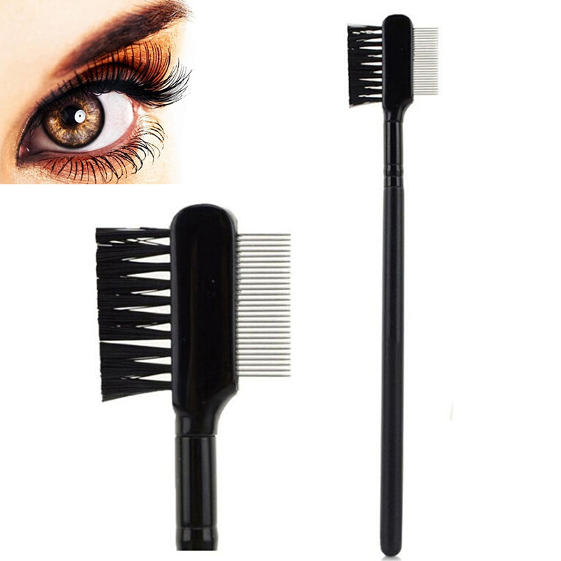 New High Quality Steel Eyebrow Eyelash Dual-Comb Extension Brush