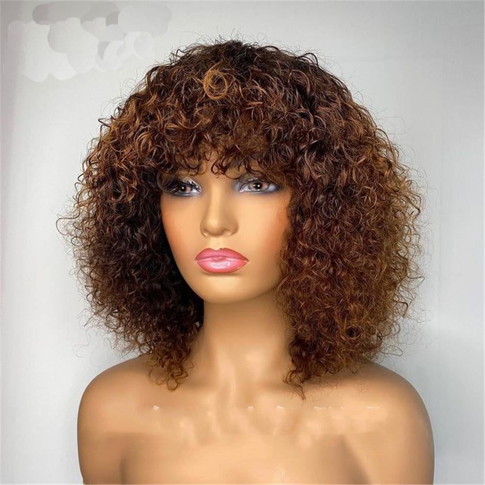African American Soft and Fluffy Natural Looking Curly Hair Wig