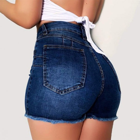 Lady’s Summer Fashion High Waisted Denim Shorts
