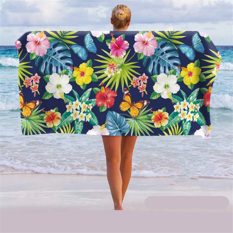 Double-faced Velvety Soft Quick- Dry Beach Towel