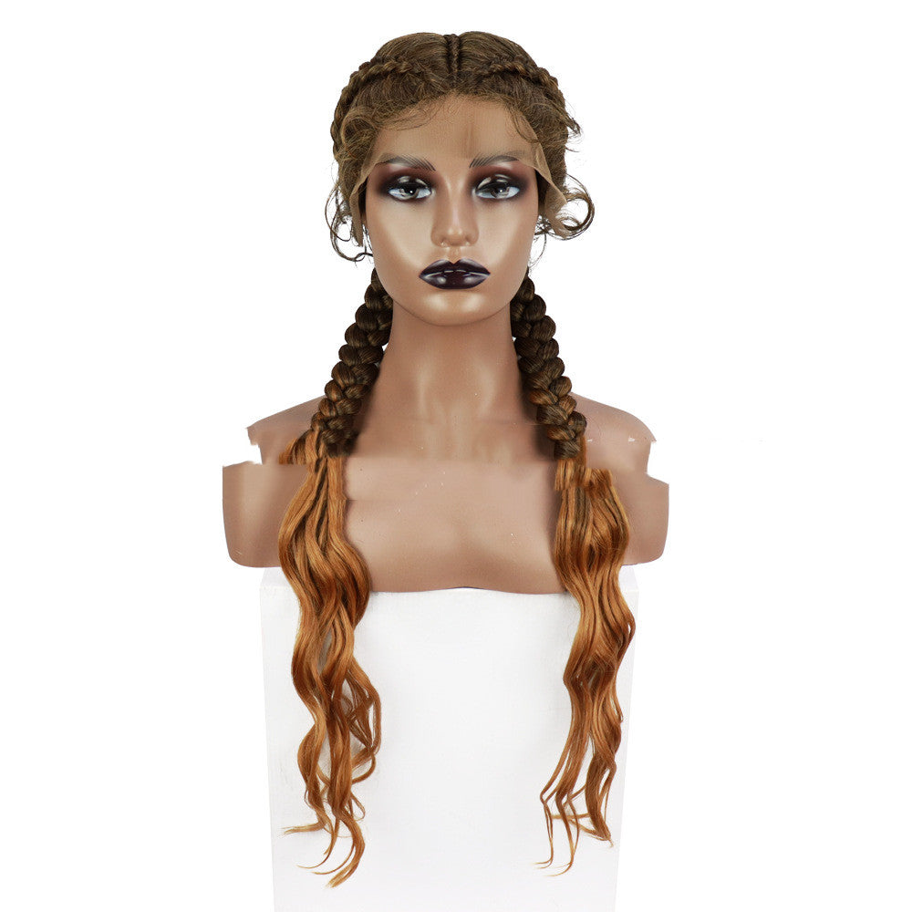 Front Lace Braid Wig Synthetic Fiber Braided Wig