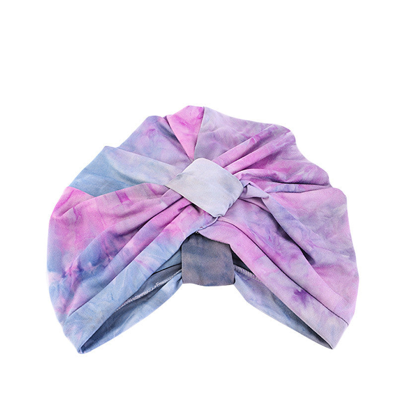 Ethnic Style Tie Dyed Square Turban Hat
