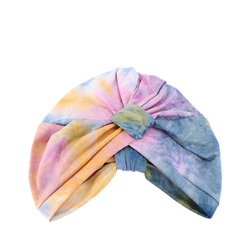Ethnic Style Tie Dyed Square Turban Hat