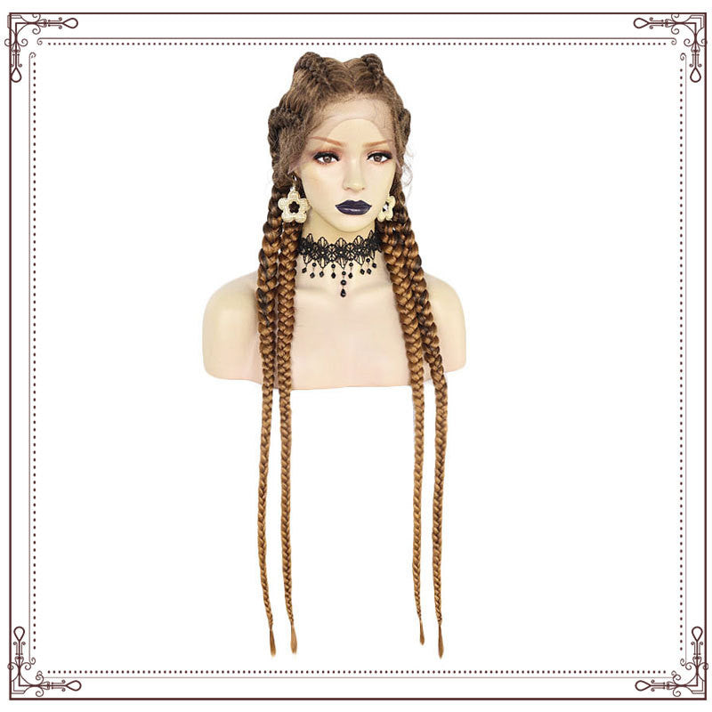 Four-strand Braided Front Lace Wig