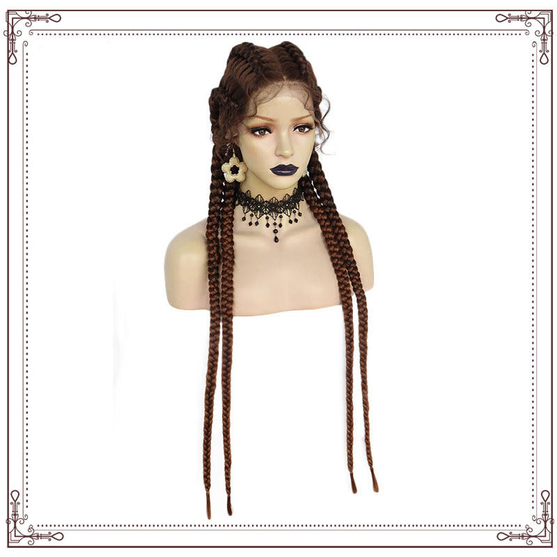 Four-strand Braided Front Lace Wig