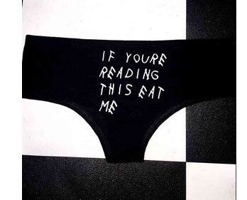 Hot Love Letter Print Panties