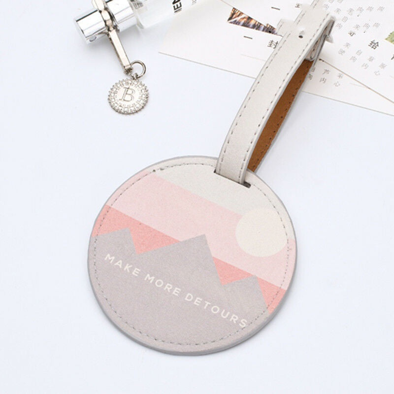 Leather Phrase Printed Luggage Tags