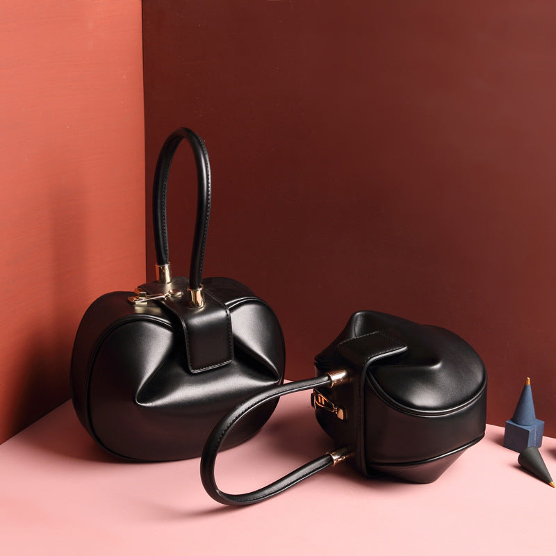 Leather handbags fashion dumplings handbag