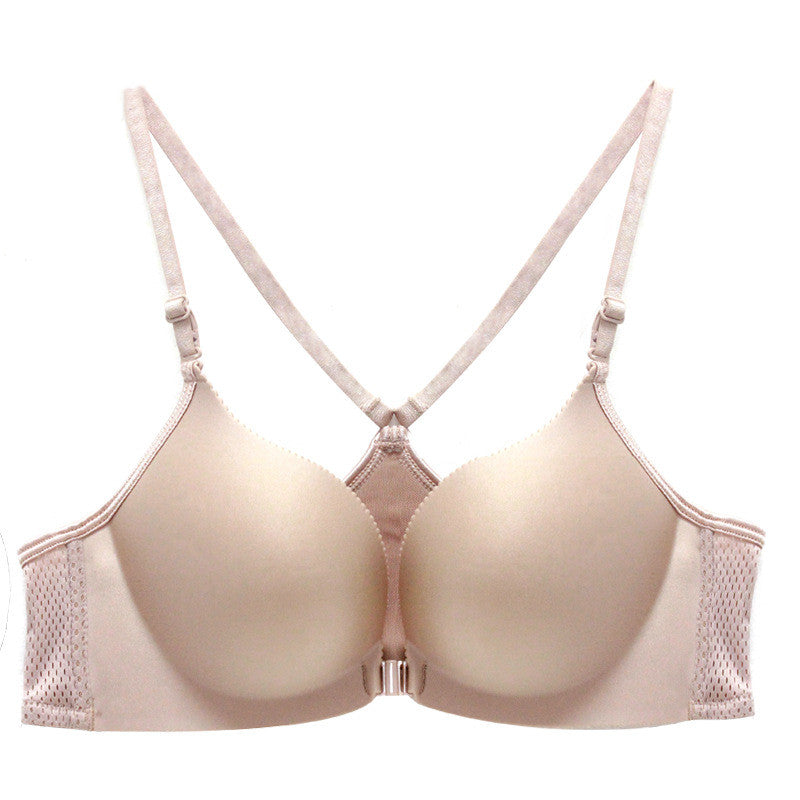 Lady’s Front buckle Seamless T-Strap Bra