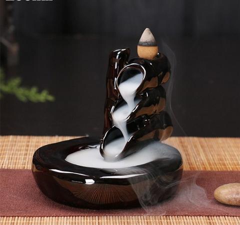 Black Sculpture Ceramic Incense Burner