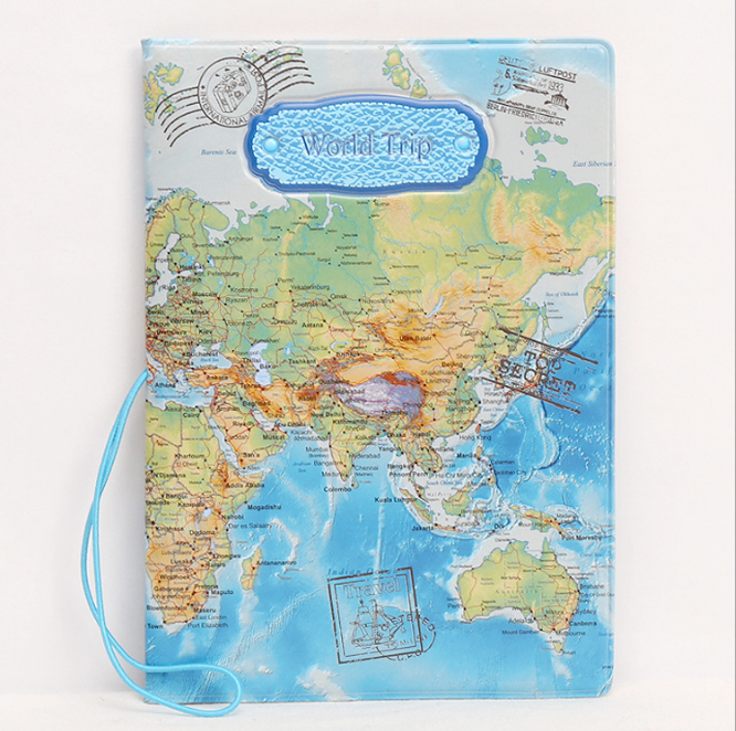 World Map Passport Holder