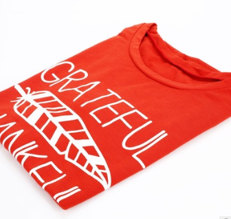 Lady’s Blessed Red Letter Print T- Shirt