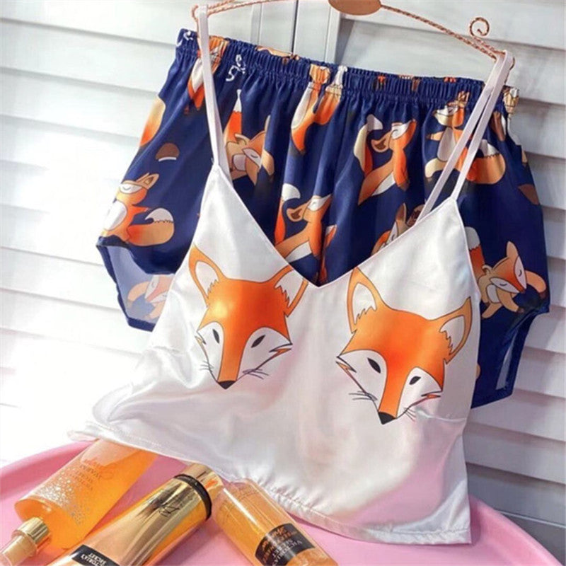 Animal Lover’s Ice Silk Sling Pajama Sets