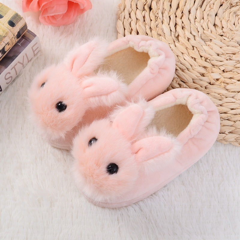 Cartoon stuffed rabbit cotton slippers