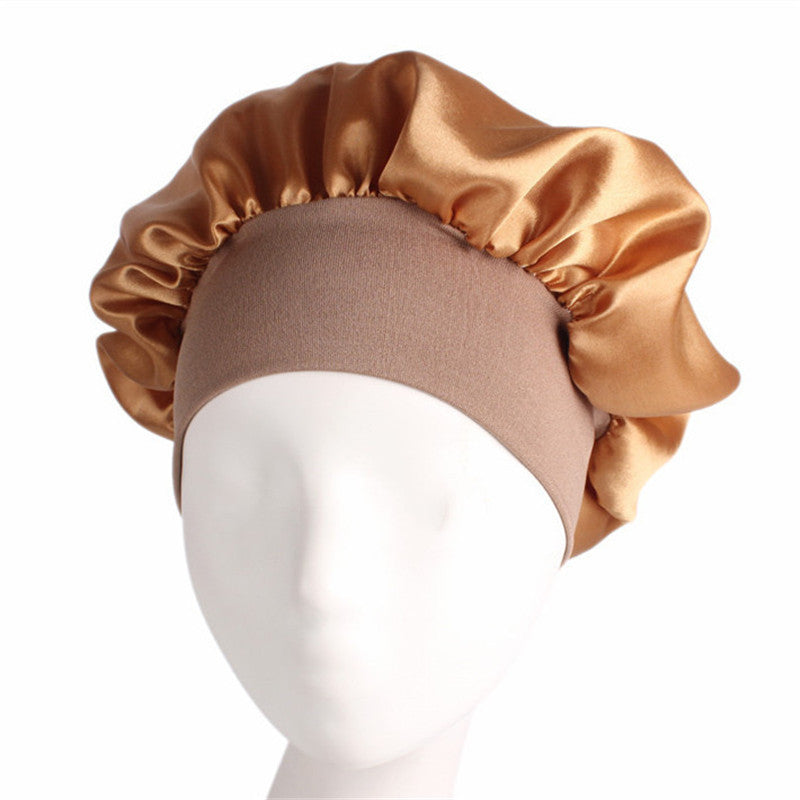 Women's  Wide-Brimmed Satin Sleeping Hat