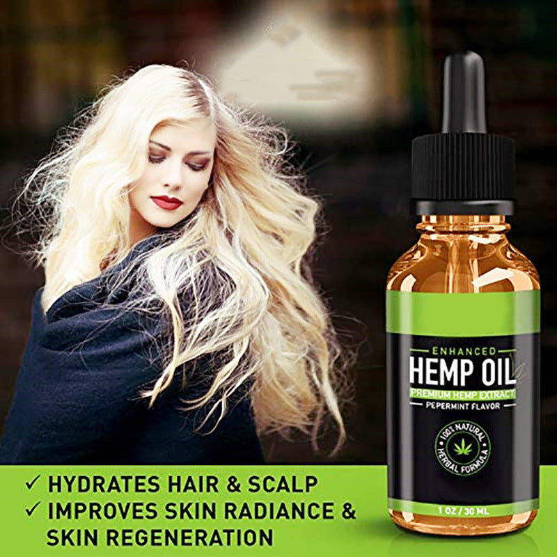 Enhanced Hemp Oil for Hair and Skin Care