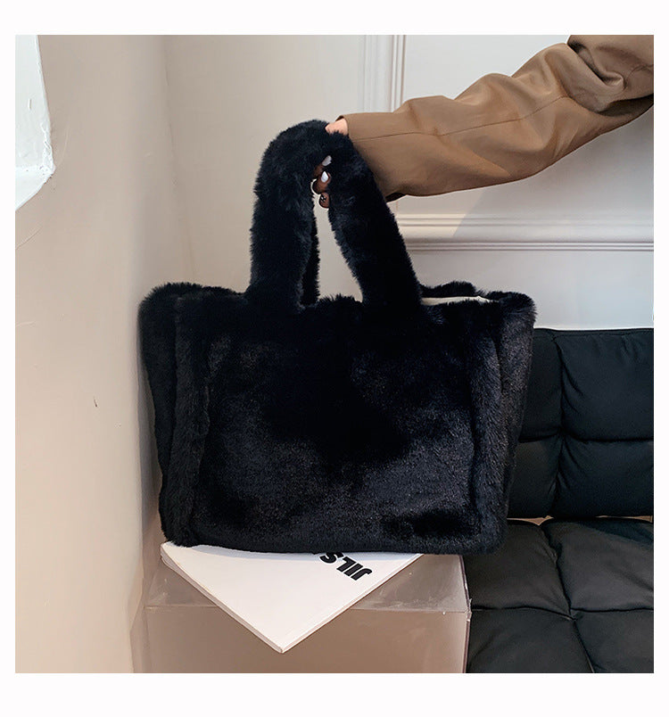Winter Bags Chain Plush Handbag Totes Women Shoulder Bag