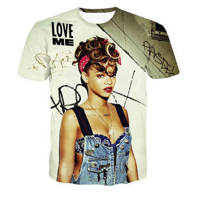 Love Me Printed Rihanna Short Sleeve