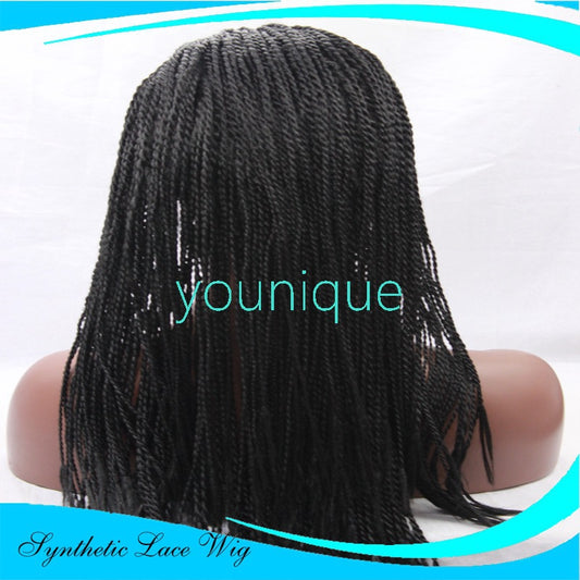 younique 2-strand braids front lace wig