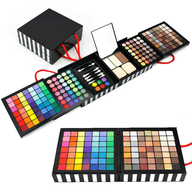 Deluxe 177 color eye shadow + bronzing plate combination makeup set
