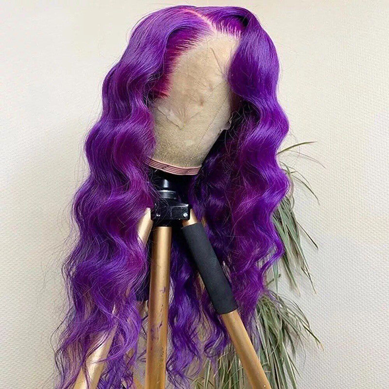 18” - 26” Purple Deep Wave Lace Front Wig