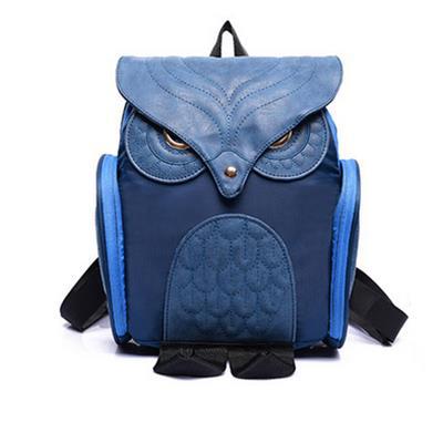 College wind backpack cartoon stitching scrub owl backpack