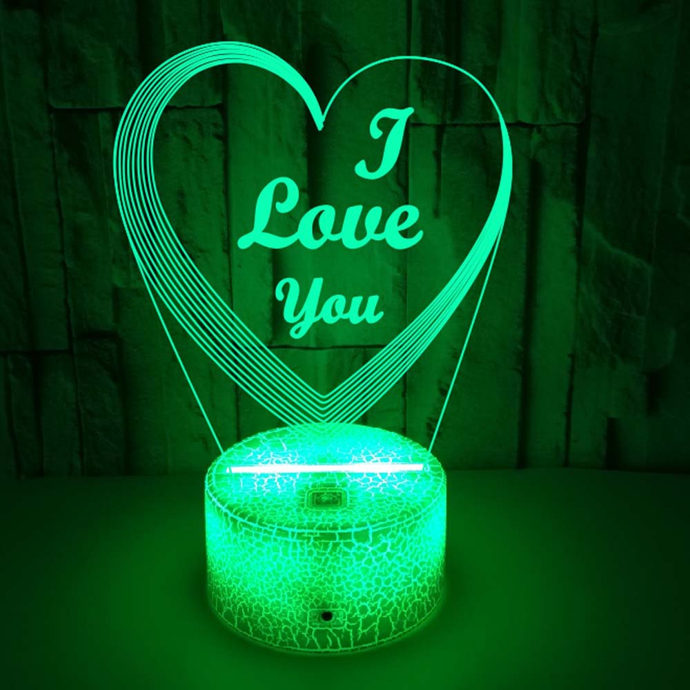 Creative Touch Remote Control Love LOVE 3D Table Lamp
