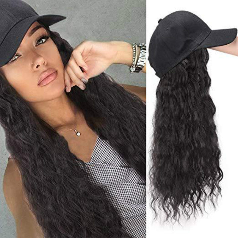 Long Water Wave Synthetic Wig Cap