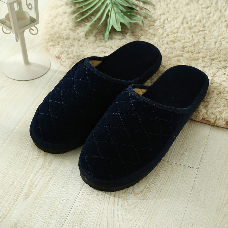 The spring and autumn Home Furnishing hotel indoor floor lady corduroy home Boy EVA plush cotton slippers lovers stall