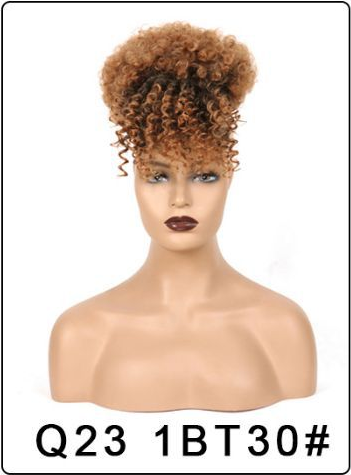 African American Fluffy Hair Bush Bangs + hair pack