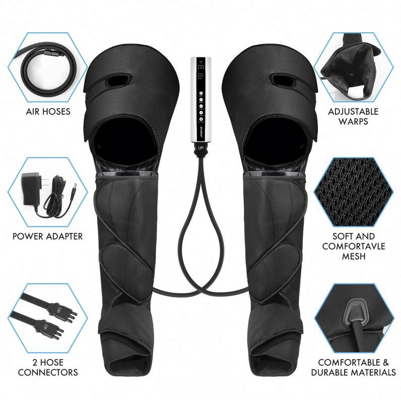 New Portable Air Pressure Recovery Boots Full Leg, and Foot Massager