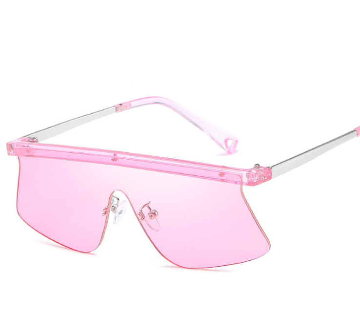 Lady’s Fashionable Cat Eye Rimless Clear Rimless Mirror Sunshades