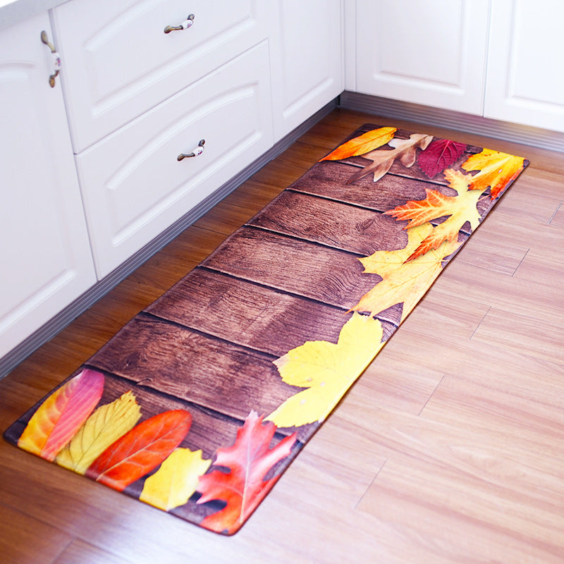 Long Kitchen Graphic Print Floor Mat